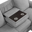 Destiny - Linen Sectional Sofa With Dropdown Table - Gray