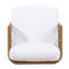 Outdoor Wicker Club Chair With Water Resistant Cushion - Brown
