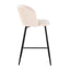Fran - Pleated Waves Contemporary, Fixed Height Counter Stool (Set of 2)