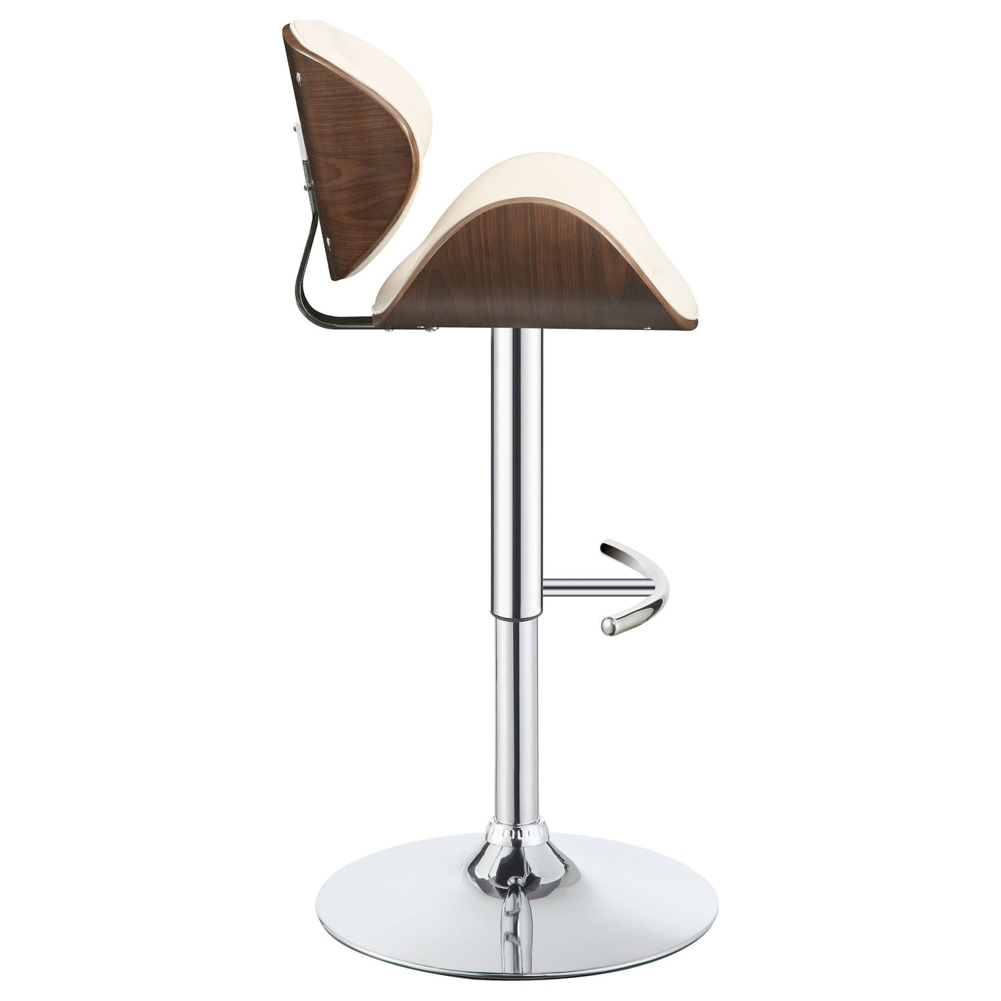 Adjustable Bar Stool With Upholstery - Ivory