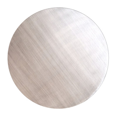 Johnsen - Geometric Pattern Accent Table - Antique Silver