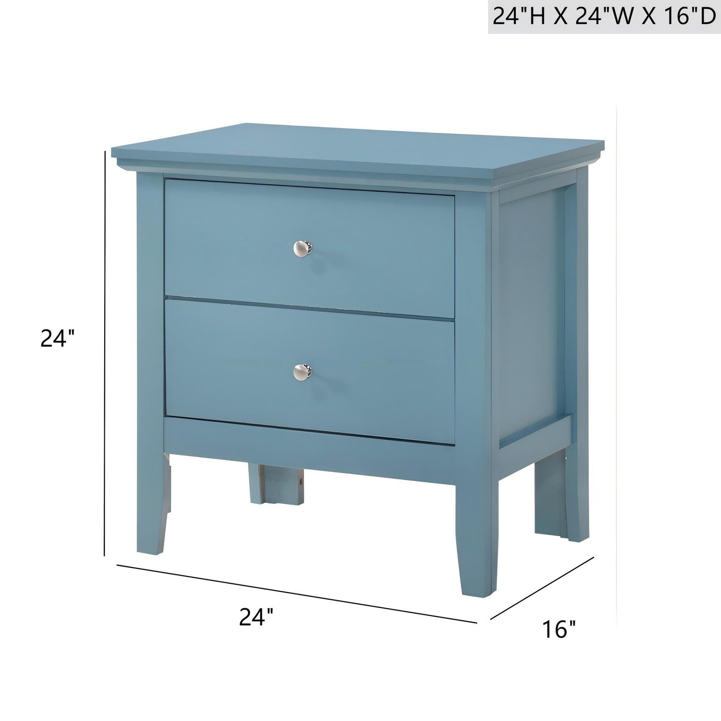 English Dovetailed Drawers Nightstand