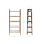 Mid - Century Design 5 Shelf Bookcase - Off White / Pecan