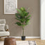 54" Tall, Artificial Plant, Dieffenbachia Tree, Indoor, Faux, Fake, Floor, Greenery, Potted, Real Touch, Decorative - Green / Black
