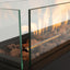 Tabletop, Propane Gas Fire Pit With Quick Connect Joint, Glass Wind Guard And Lava Rock, Outdoor, Portable - Black