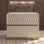 Stanley - 2 Drawer Nightstand With Crocodile Texture - Gray