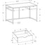 Computer Desk For Home Office, Laptop, 1 Storage Drawer, Contemporary & Modern