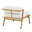 La Fiora - Outdoor Patio Iron Club Chair (Set of 2) - Off White / Teak