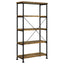 Avon - 2 Piece Computer Desk And Bookcase With 3 Drawers - Rustic Brown