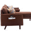 Mia - Sectional Sofa Chaise With USB Charger And Pillows