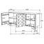 Roman - 3 Door Server With Chevron Design - Brown