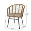 Randy - Modern Wicker Chair With Water Resistant Cushions - Brown / Beige