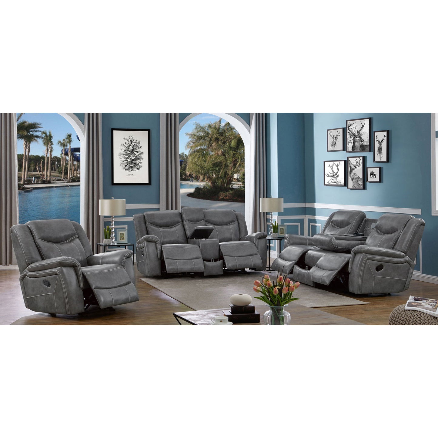 Masley - Reclining Living Room Set