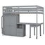 Loft Bed With Stairs, Bookshelf, Drawers, Desk & Wardrobe, Space Saving Multifunctional Furniture