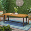 Equilibrium - Outdoor Dining Table With Wooden Frame And Slat Top