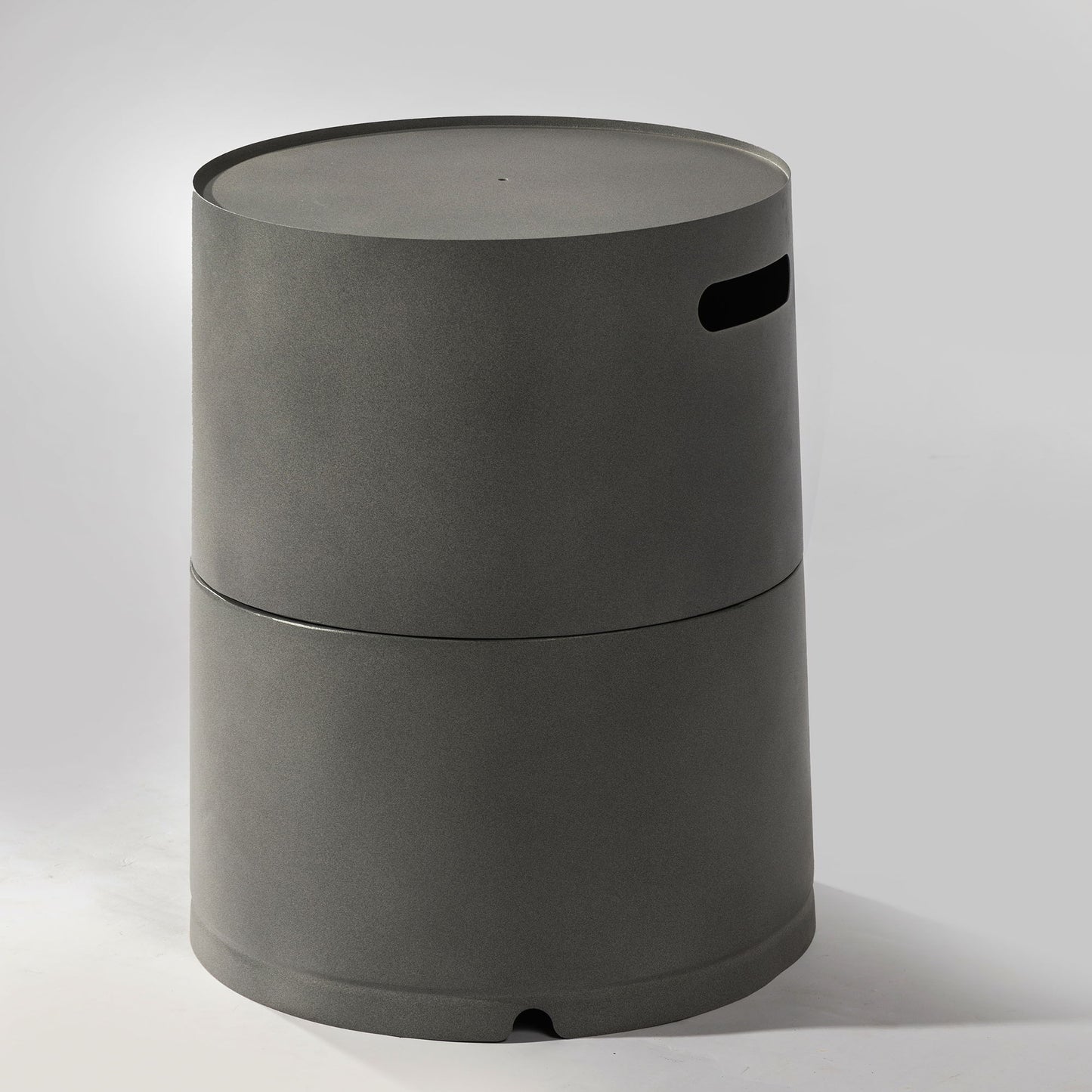 Propane Tank Cover Round Tank Holder Hide Away Side Table - Gray