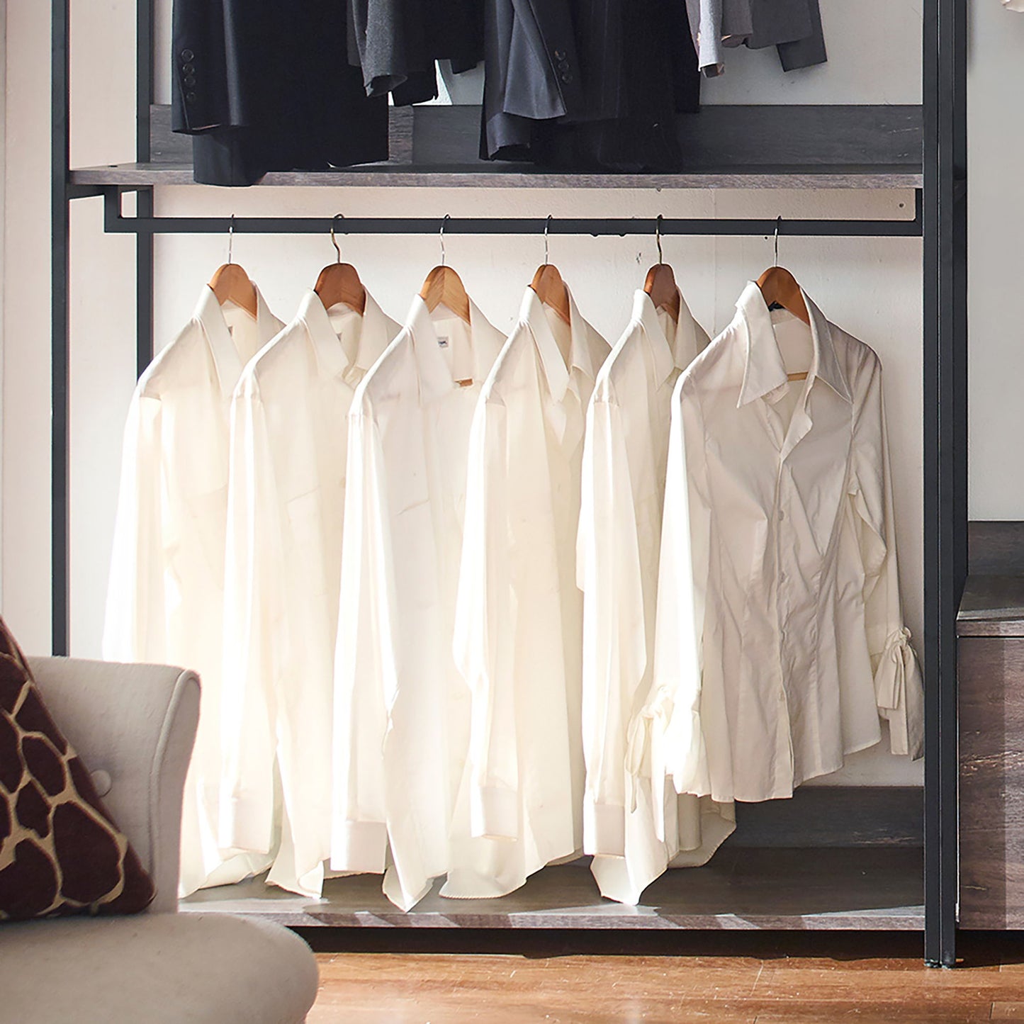 Monica - Walk-In Closet System, Extra Storage Space - Rustic