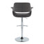 Vintage Flair - Mid Century Modern Adjustable Barstool With Swivel With Rounded T Footrest (Set of 2)