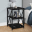 3 Tier Accent Table, Side Marble Look Contemporary & Modern