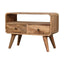 Mini Curved Media Unit - Oak