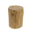 Hand Painted Wood Stump Style Outdoor Side Table - Light Brown