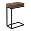 Accent Table, C - Shaped, Modern - Brown