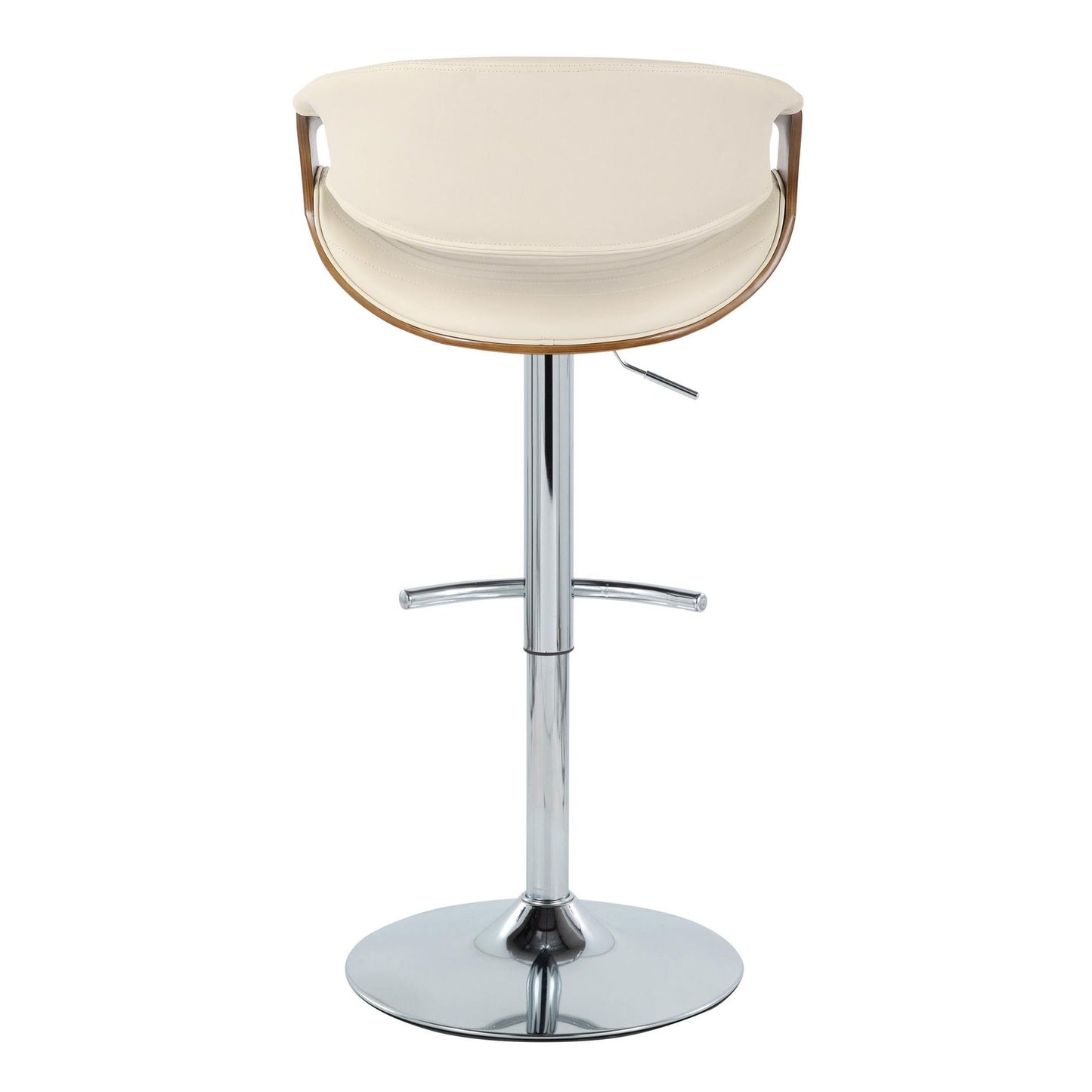 Symphony - Mid Century Modern Adjustable Barstool & Swivel With Rounded T Footrest (Set of 2)