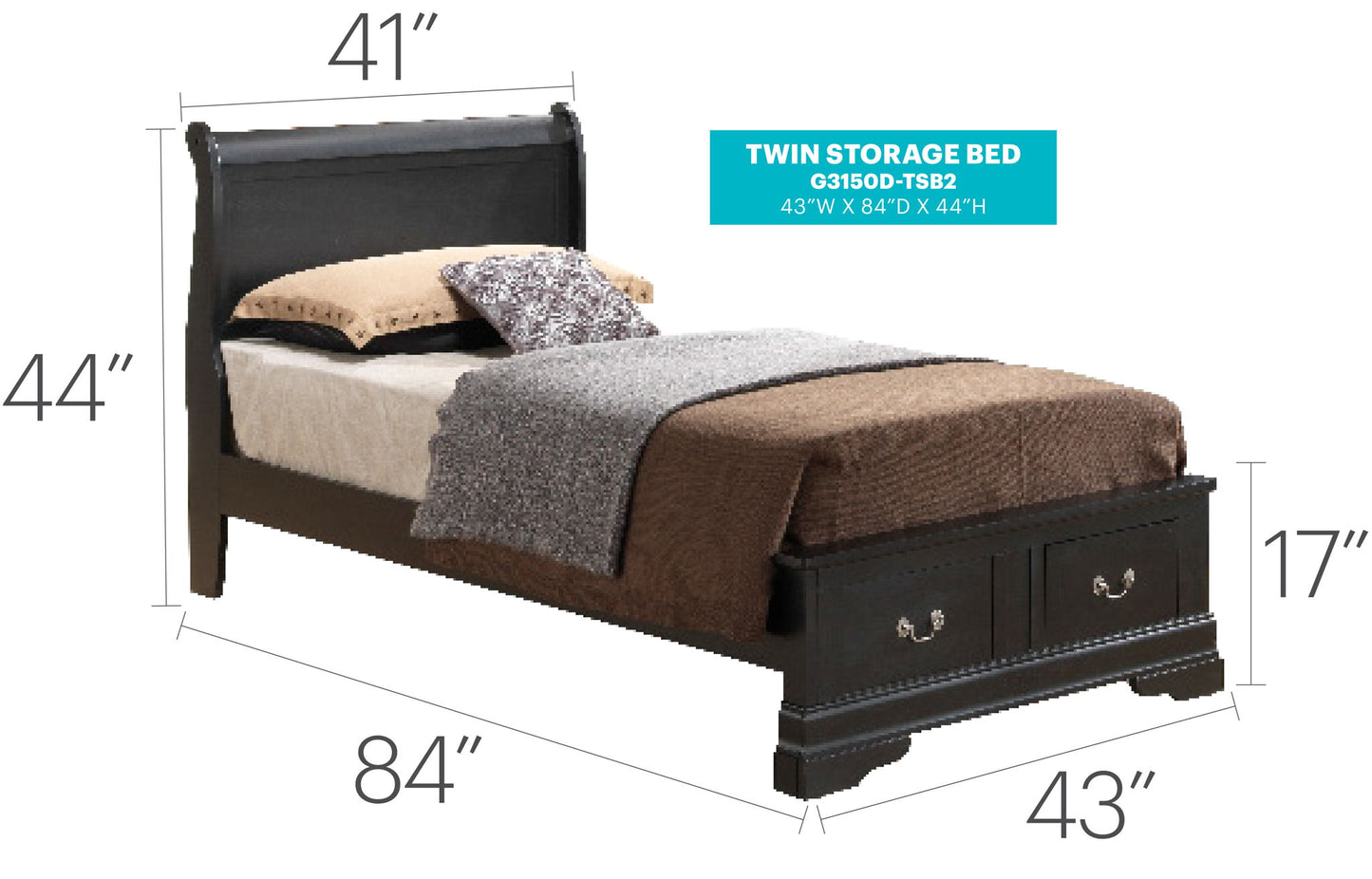 Upholstered Panel Sleigh Bed Design