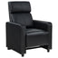Warren - 4 Seater Home Theater With Wedge Console Recliners - Black