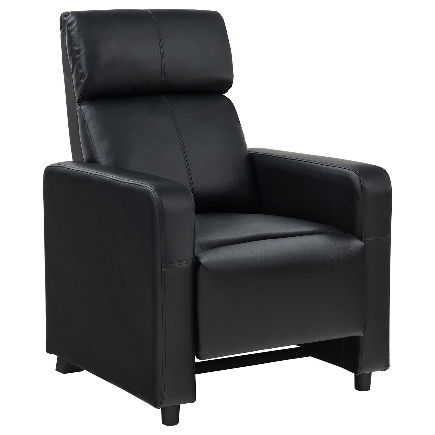 Warren - 4 Seater Home Theater With Wedge Console Recliners - Black