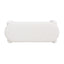 Hugo - Oval Fully Upholstered Bench - Milk Cream White
