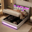 Platform Bed With Hydraulic Storage, LED Lighting & Charging Station
