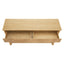 Fluted Console Table With Semi Circular Drawers - Natural