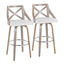 Charlotte - Farmhouse Fixed Height Bar Stool With Round Footrest (Set of 2)