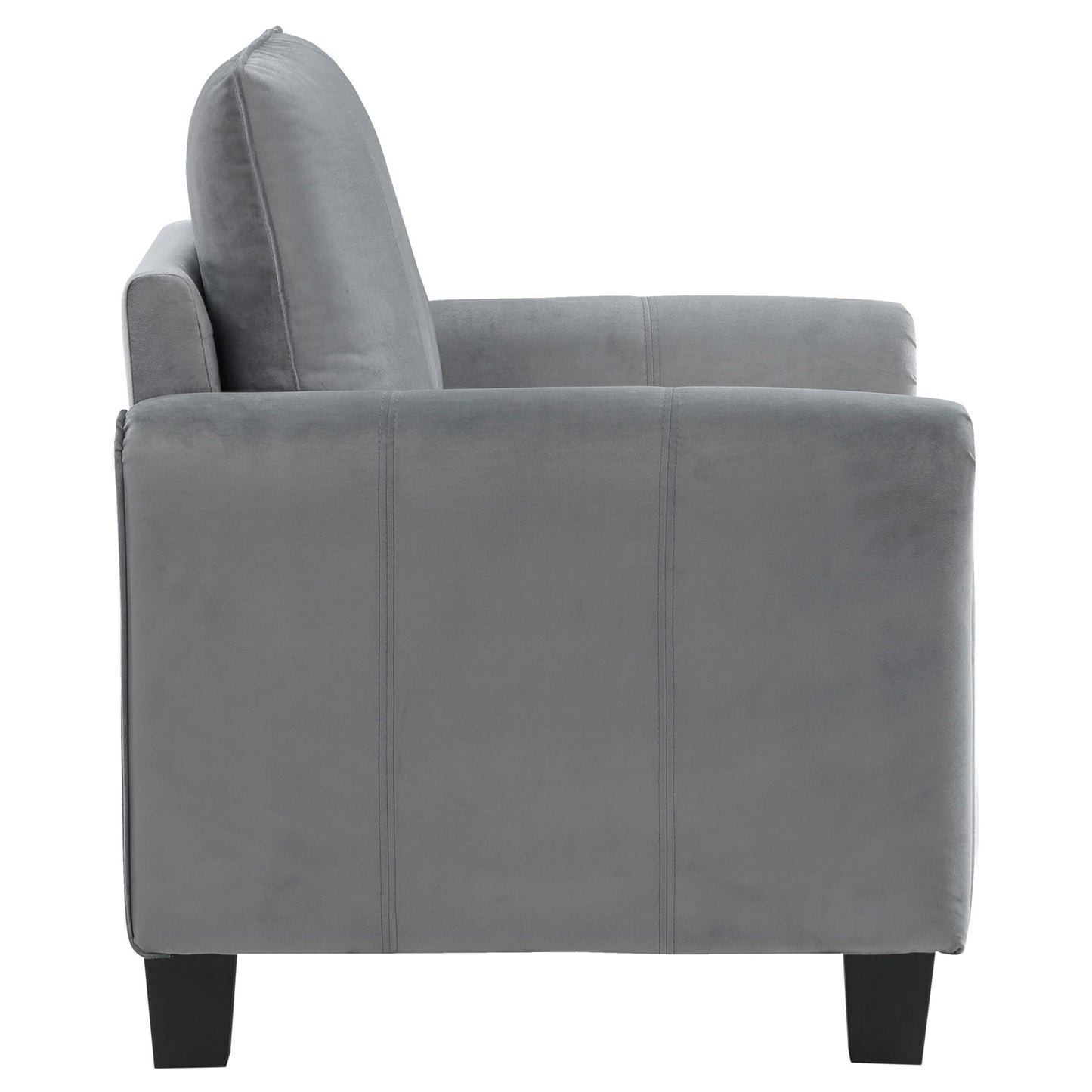 Dixon - Upholstered Rolled Arm Accent Chair - Gray