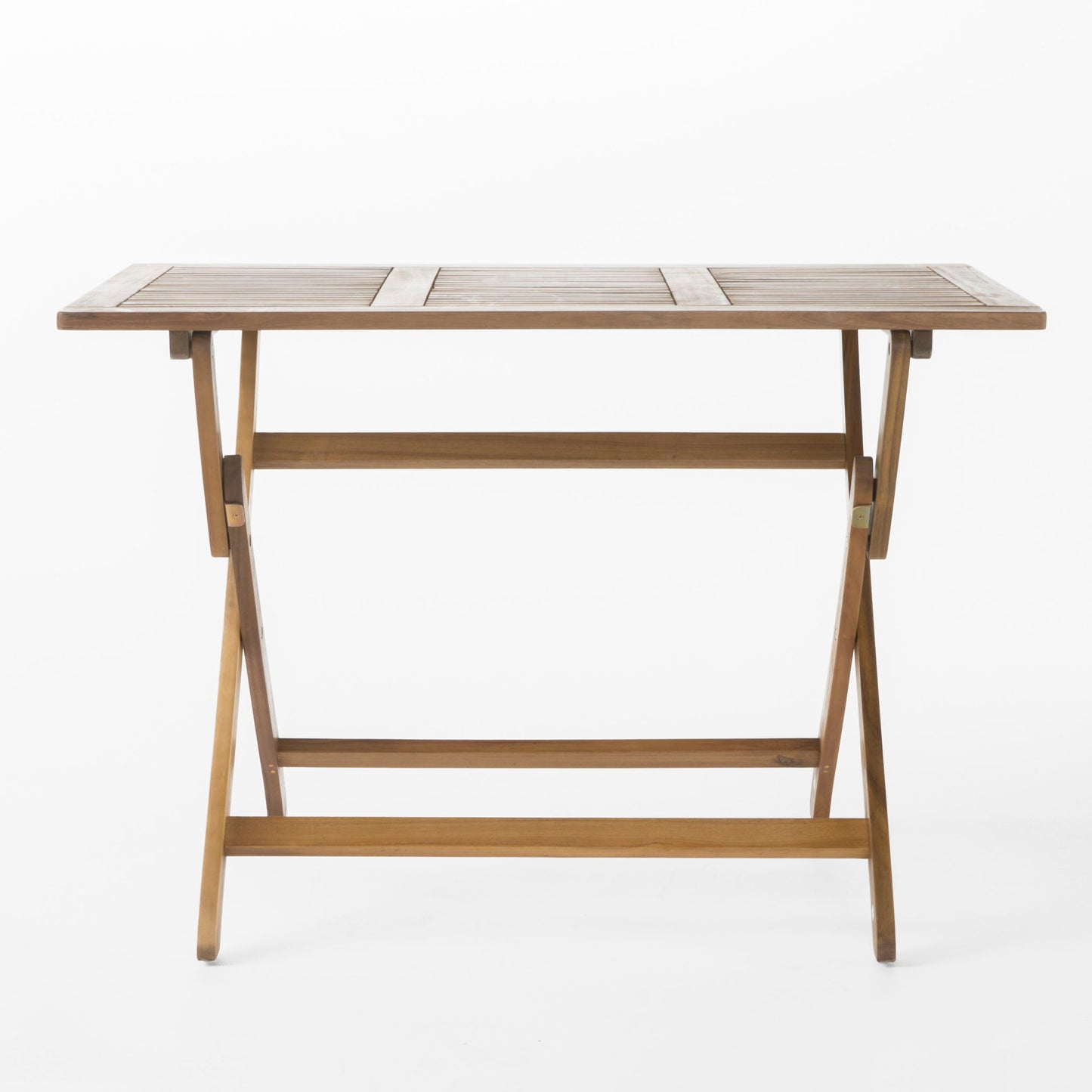 Blissique - Outdoor Foldable Wood Dining Table With Slat Design