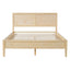Classic Platform Bed Frame With Panel Headboard