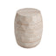Travertine Lightweight Concrete Side Table For Indoor / Outdoor Use - Beige