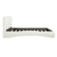 King Curved Upholstered Bed With Smart Ambient Lighting - Cream