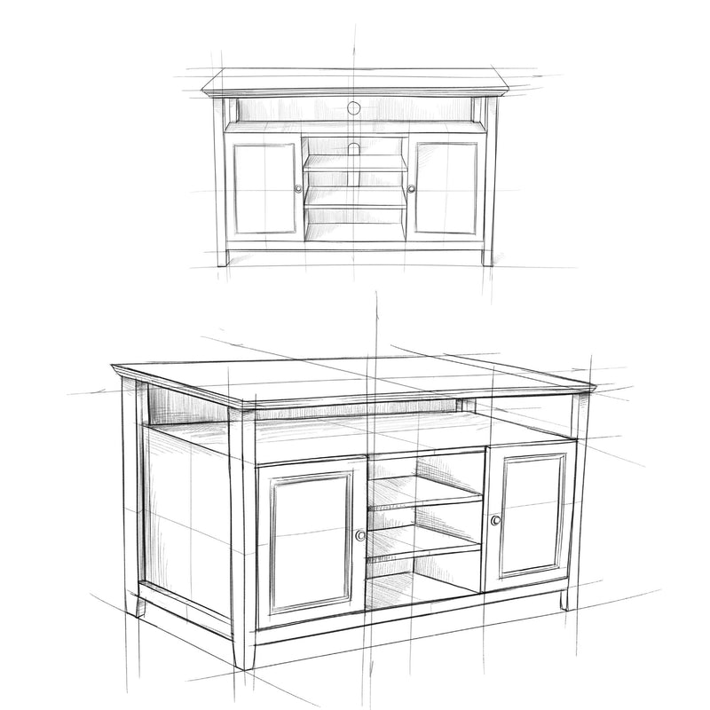 Amherst - TV Media Stand - Rustic Natural Aged Brown