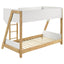 Fjord - Twin Over Twin Bunk Bed, Fits Standard Mattresses - White / Natural