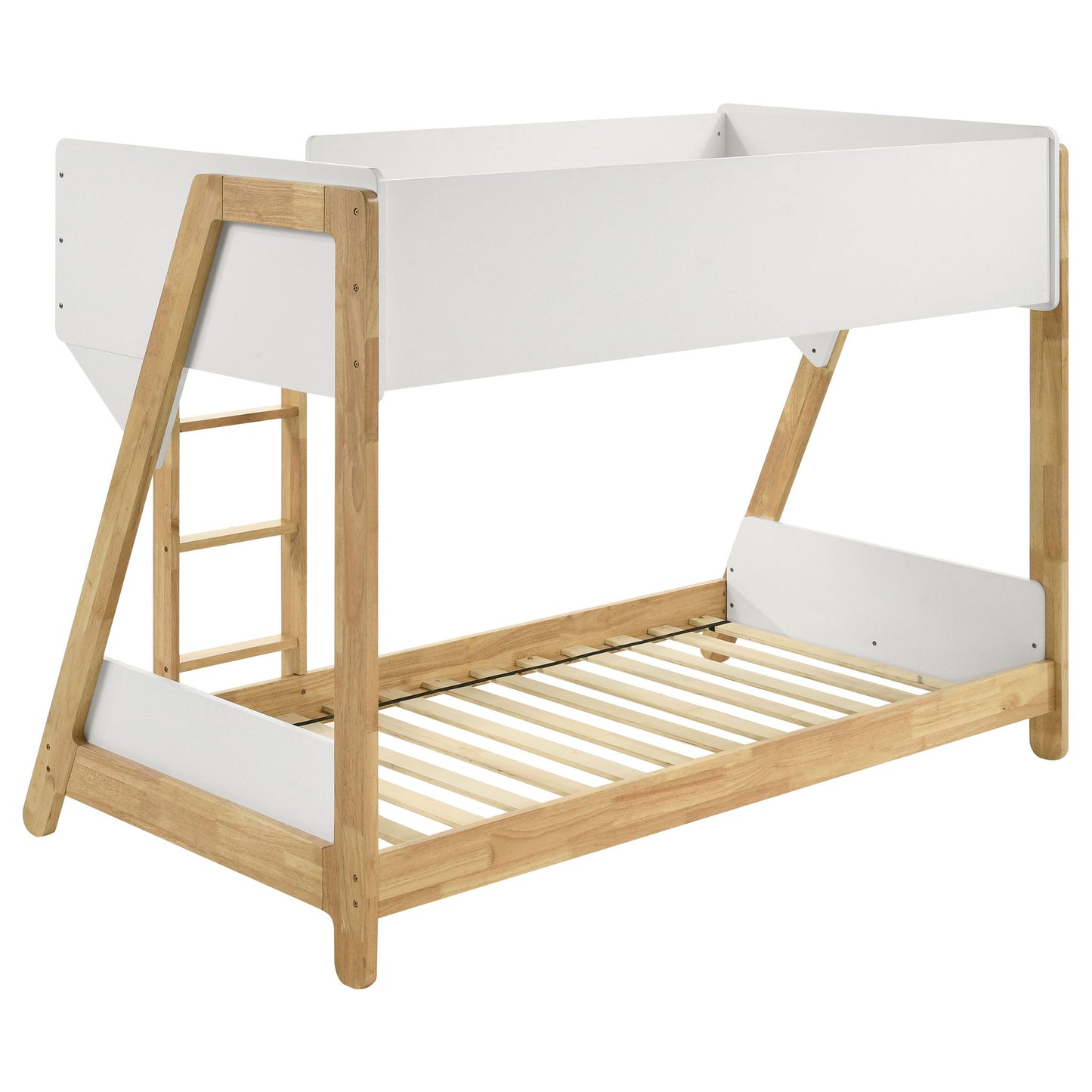 Fjord - Twin Over Twin Bunk Bed, Fits Standard Mattresses - White / Natural