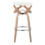Gardenia - Contemporary Fixed Height Barstool With Swivel With Round Footrest (Set of 2)