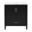 Elegant Fluted Bathroom Vanity With Sink, Soft Close Doors & Drawer