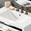 Bathroom Vanity With Ceramic Sink, Adjustable Shelf & Tip Out Tray