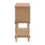 Console Table With 4 Soft Close Drawers, Thick Bottom Shelf For Living Room - Natural
