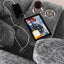 Celine - Fabric Corner Sectional Sofa With Right-Facing Chaise, Cupholders, And Charging Ports