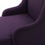 Fabric Dining Chair With High Back And Birch Wood Legs - Plum
