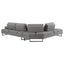 Harnal - L-Shape Sectional Adjustable Back Comfort Focused Sofa - Taupe