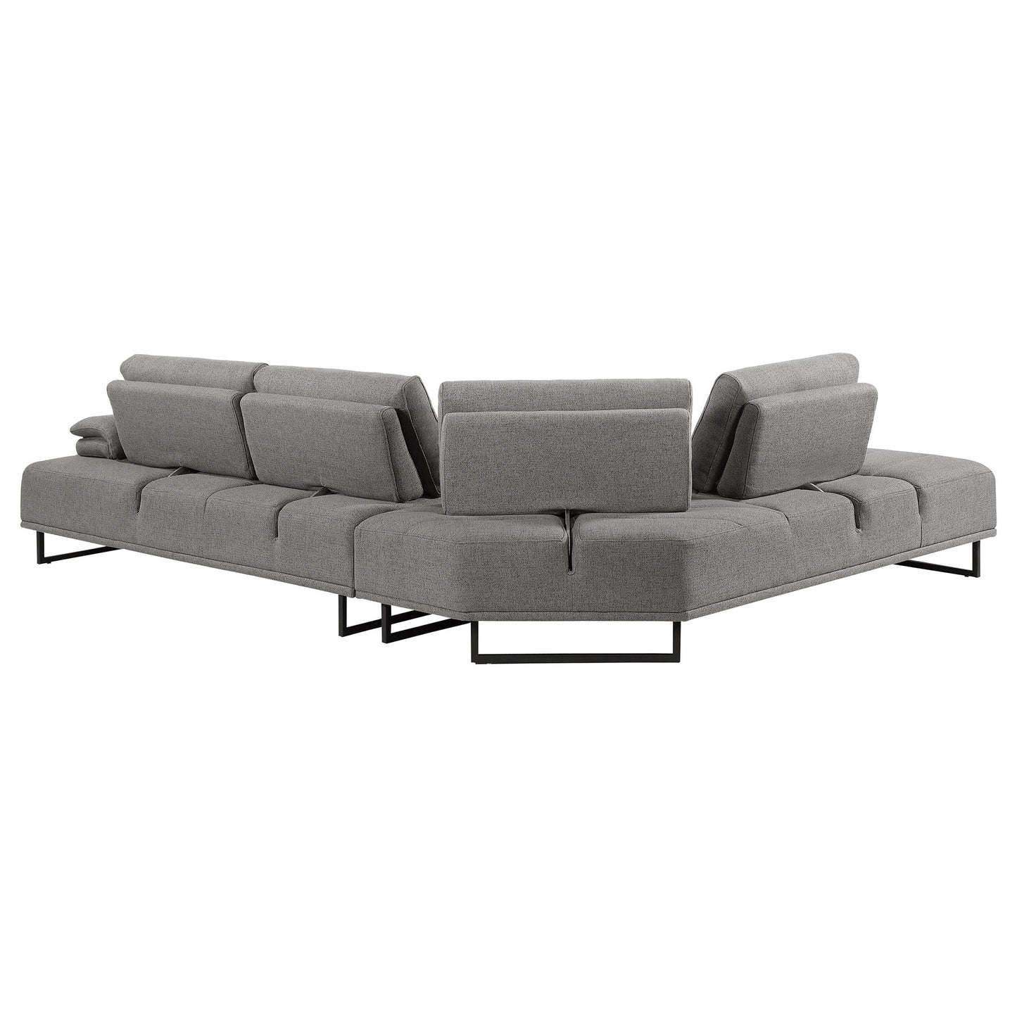 Harnal - L-Shape Sectional Adjustable Back Comfort Focused Sofa - Taupe